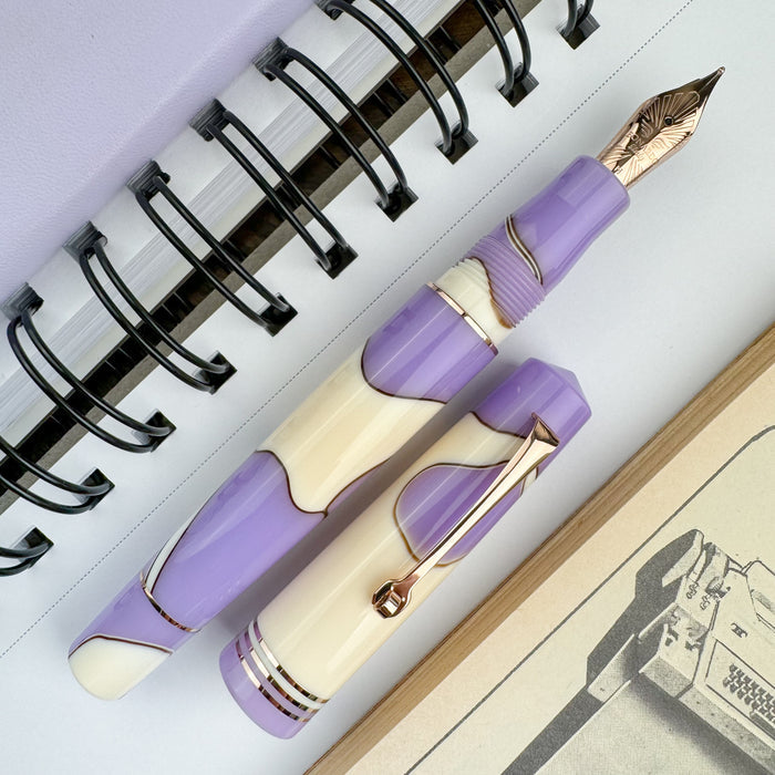Leonardo Momento Zero Fountain Pen - Nuvola Lilac w/ Rose Gold Trim