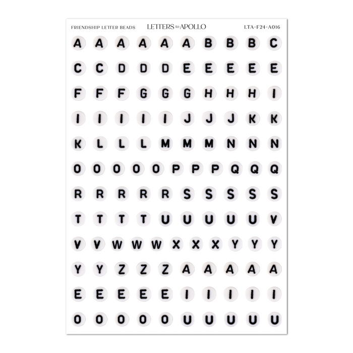 Letters to Apollo - Friendship Bead Letters Sticker Sheet