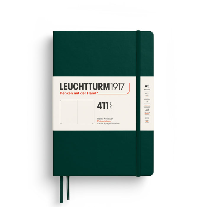Leuchtturm A5 Hardcover Notebook - 411 Pages - Plain
