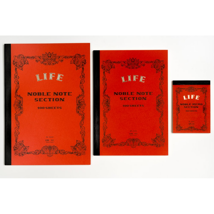 Life Noble Notebook - Red - Grid - B5