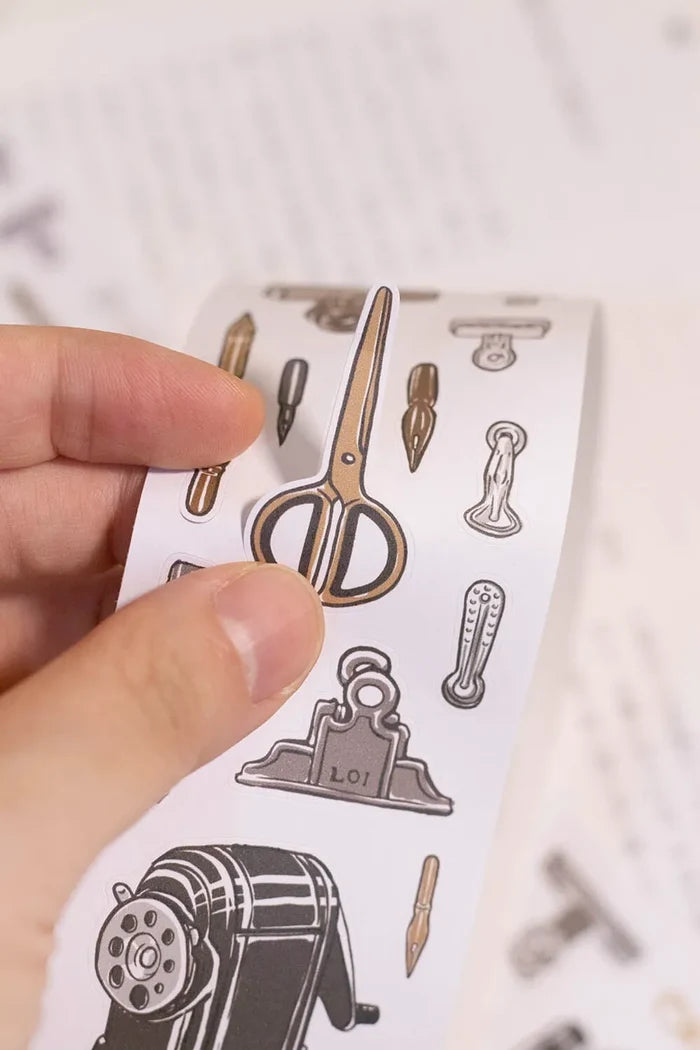 Loi Design | Pegatinas en Rollo Retro Stationery Die-Cut Paper Tape