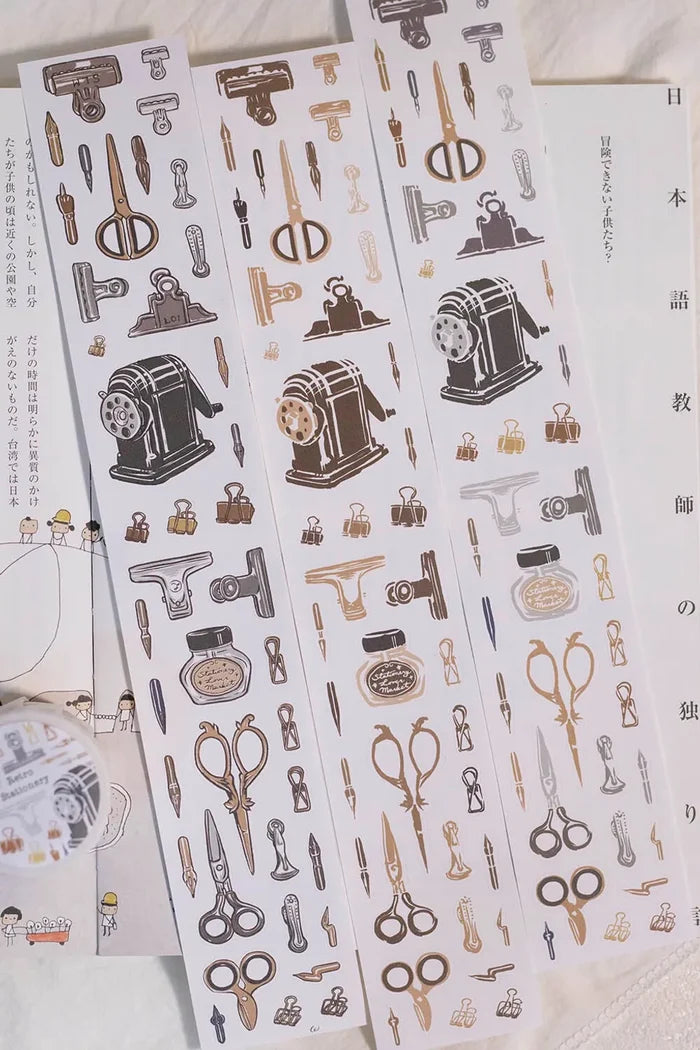 Loi Design | Pegatinas en Rollo Retro Stationery Die-Cut Paper Tape