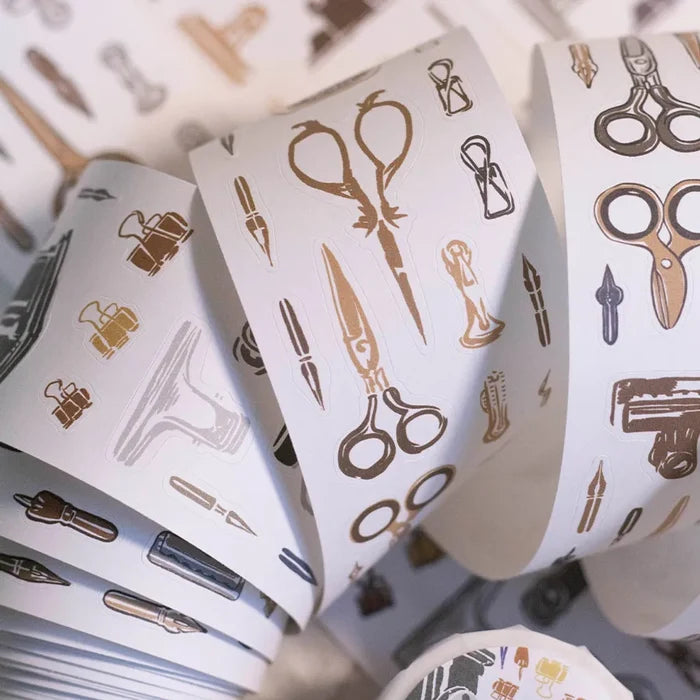 Loi Design | Pegatinas en Rollo Retro Stationery Die-Cut Paper Tape