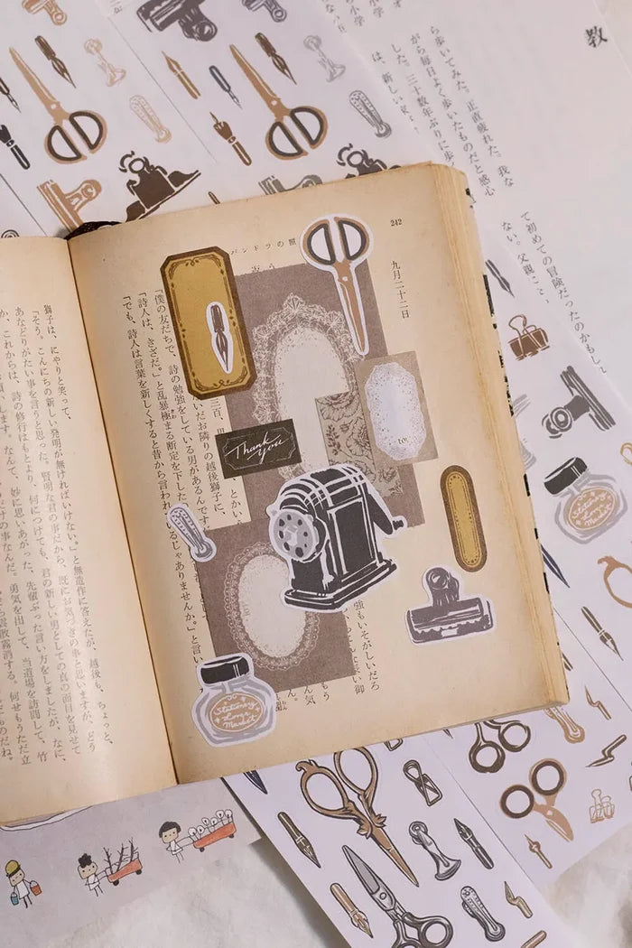 Loi Design | Pegatinas en Rollo Retro Stationery Die-Cut Paper Tape