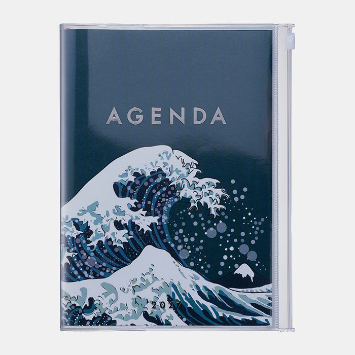 MARK'S | Agenda A5 Kanagawa Wave Navy 2026-2027 (Semanal)