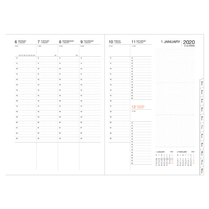 MARK'S | Agenda A5 Kanagawa Wave Navy 2026-2027 (Semanal)