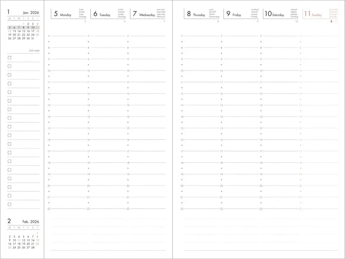 MARK'S | Agenda B6 Colors Yellow 2026-2027 (Semanal)