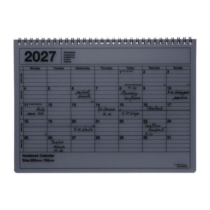 Mark's | Cuaderno Calendario 2027 M Black