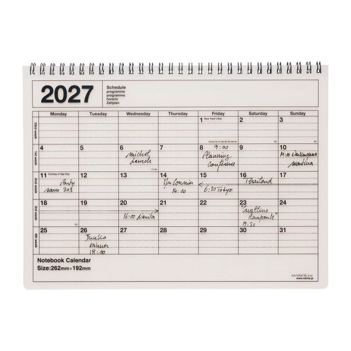 Mark's | Cuaderno Calendario 2027 M Ivory