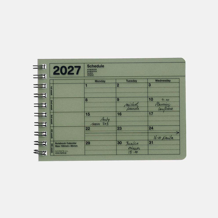 Mark's | Cuaderno Calendario 2027 Mini Khaki