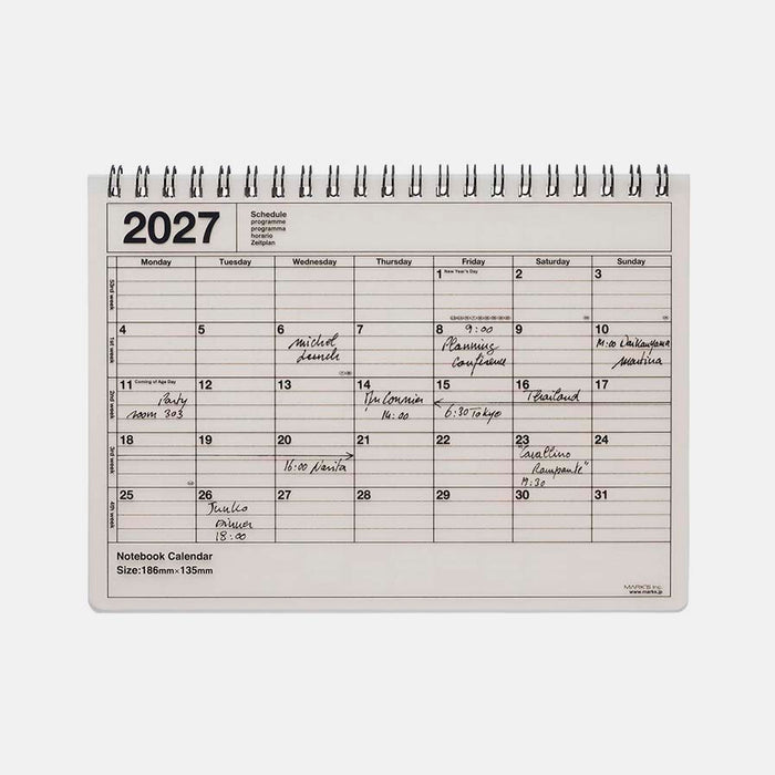 Mark's | Cuaderno Calendario 2027 S Ivory