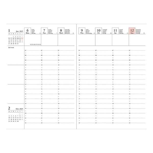 MARK'S | Recambio Agenda A6 2026-2027 (Semanal)