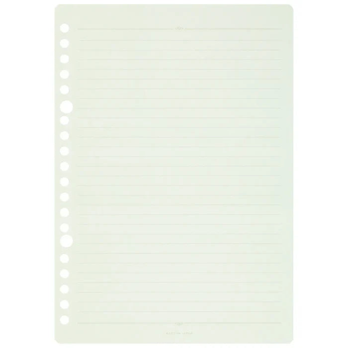 Maruman Loose Leaf Paper - 6mm Ruled - White Lily - A5