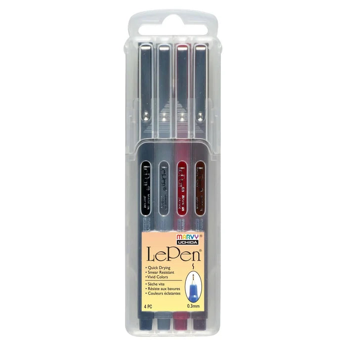 Marvy Uchida | Set de Bolígrafos Le Pen Dark (4pc)