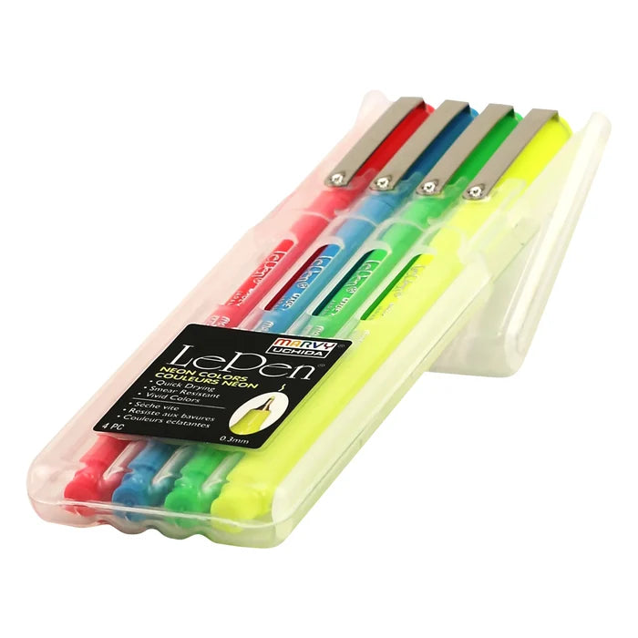 Marvy Uchida | Set de Bolígrafos Le Pen Neon (4pc)