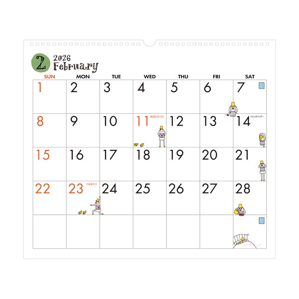 Midori | Calendario de Pared L 2026 Ojisan