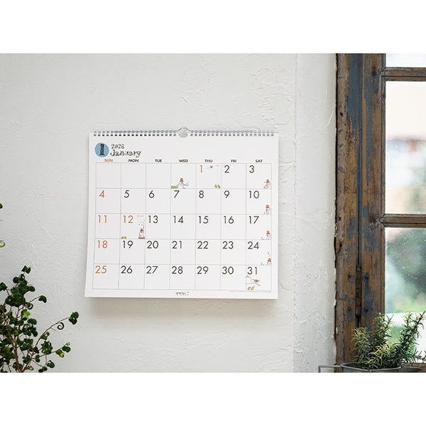 Midori | Calendario de Pared L 2026 Ojisan