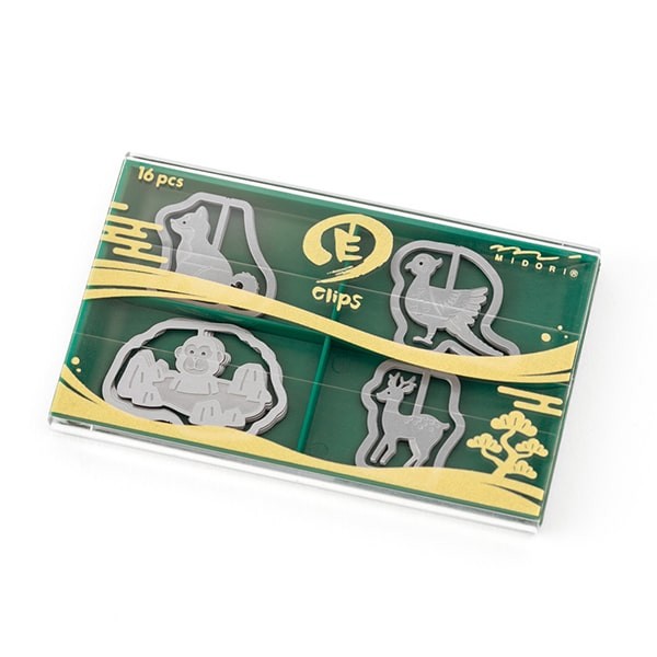 Midori | Clips Metálicos Etching Animales Japoneses