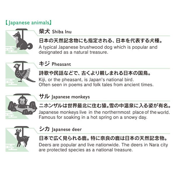 Midori | Clips Metálicos Etching Animales Japoneses