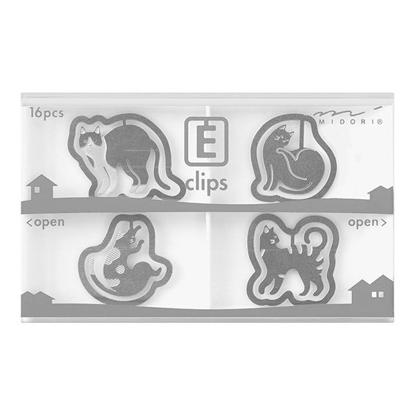 Midori | Clips Metálicos Etching Gatos
