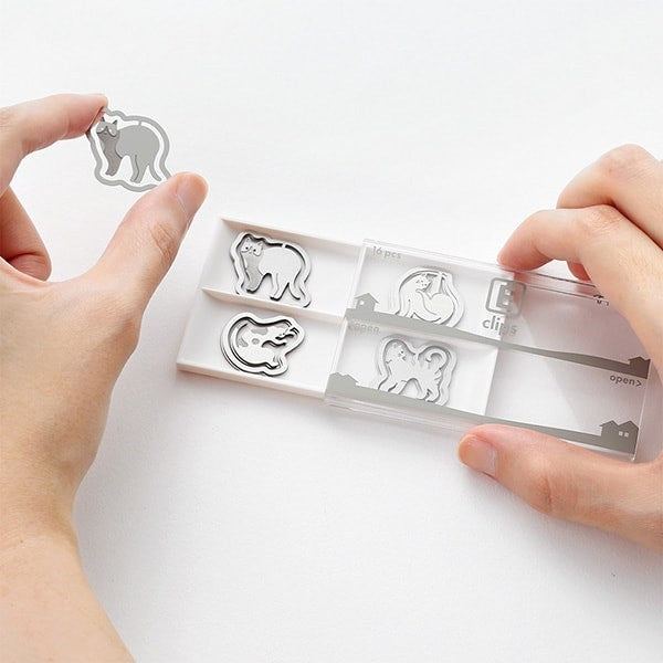 Midori | Clips Metálicos Etching Gatos