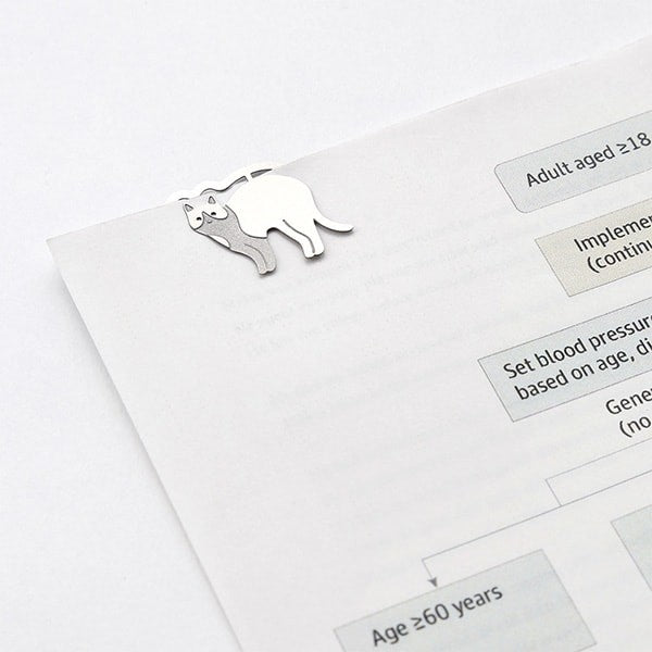 Midori | Clips Metálicos Etching Gatos