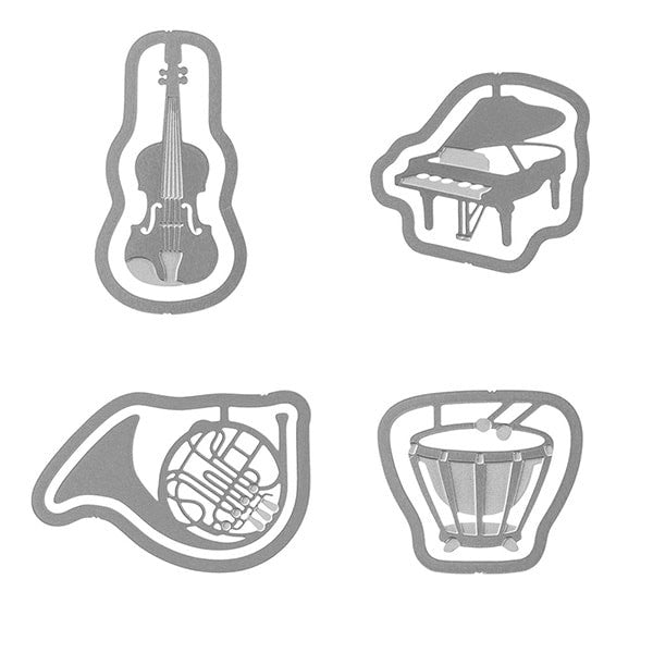 Midori | Clips Metálicos Etching Instrumentos Musicales