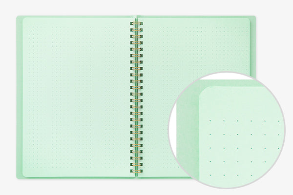Midori | Cuaderno Anillas Color A5 Puntos Green