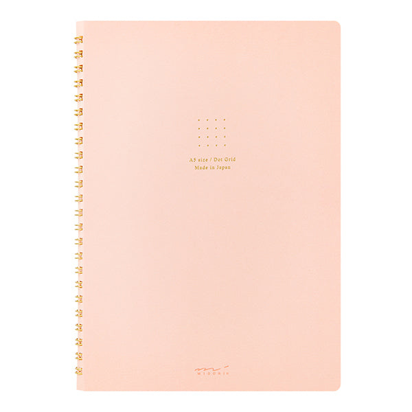 Midori | Cuaderno Anillas Color A5 Puntos Pink