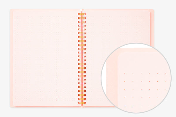 Midori | Cuaderno Anillas Color A5 Puntos Pink