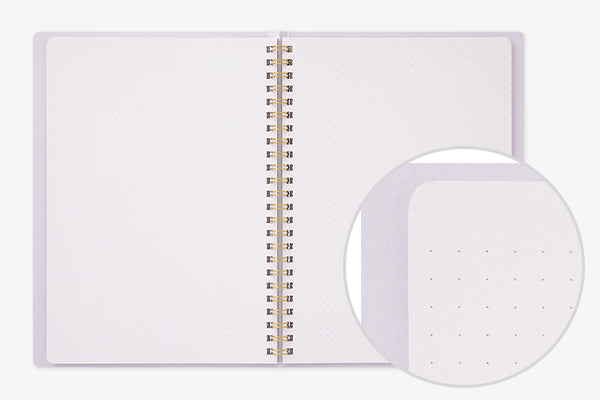 Midori | Cuaderno Anillas Color A5 Puntos Purple