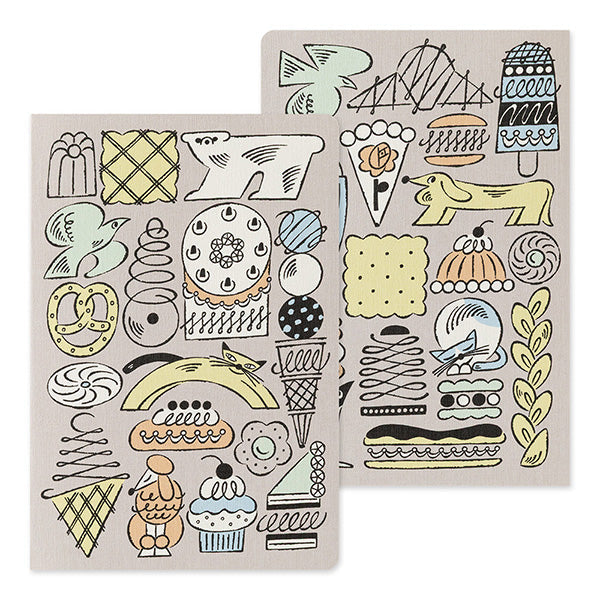 Midori | Cuaderno Yuru Log B6 Sweets & Animals