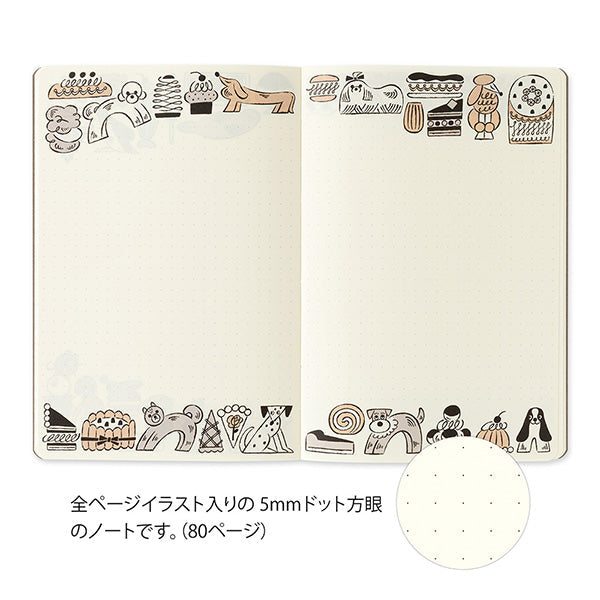 Midori | Cuaderno Yuru Log B6 Sweets & Animals