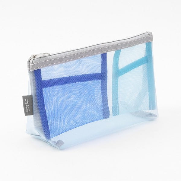 Midori | Estuche Gusset de Malla Pen & Tools Azul
