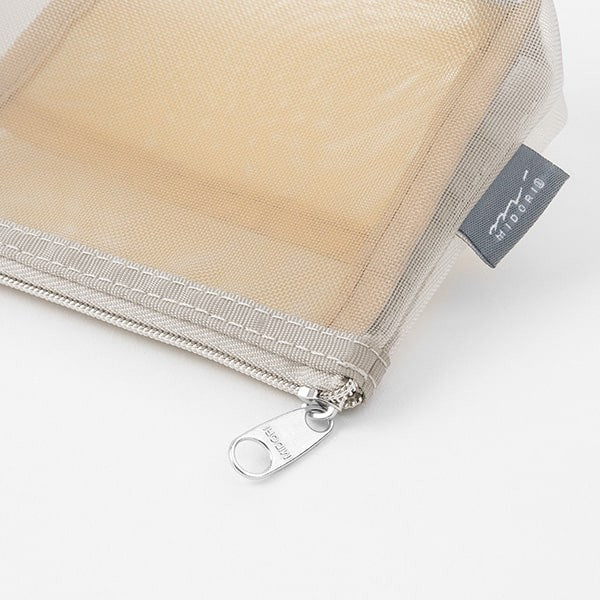 Midori | Estuche Gusset de Malla Pen & Tools Beige