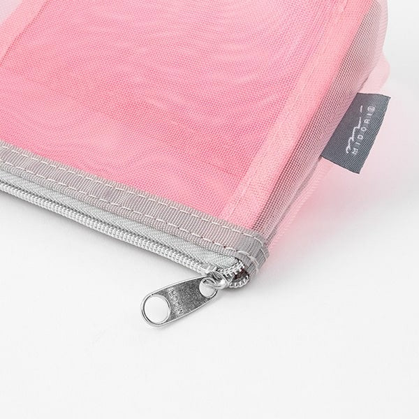 Midori | Estuche Gusset de Malla Pen & Tools Rosa