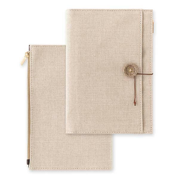 Midori | Funda de Tela para Cuadernos Yuru Log B6 Beige