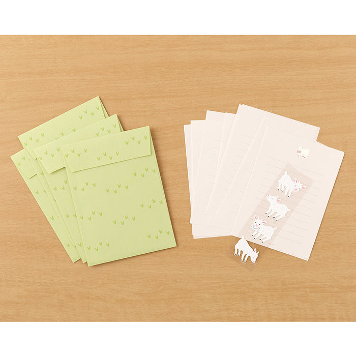 Midori Letter Set with Stickers - Goat