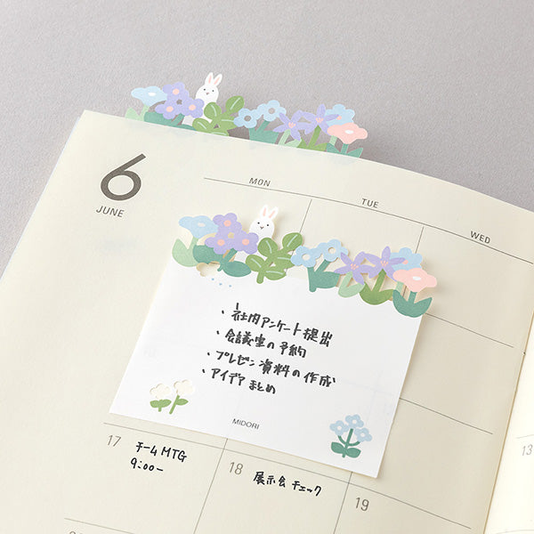 Midori | Notas Adhesivas Die Cutting Flower Garden