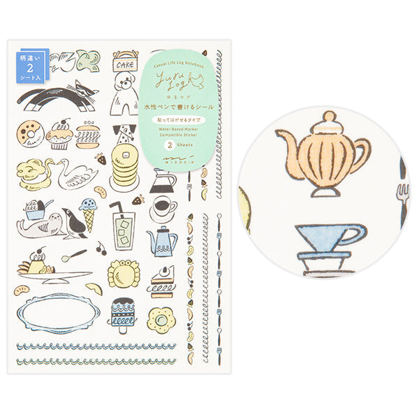 Midori | Pegatinas Yuru Log Sweets & Animals (2pc)
