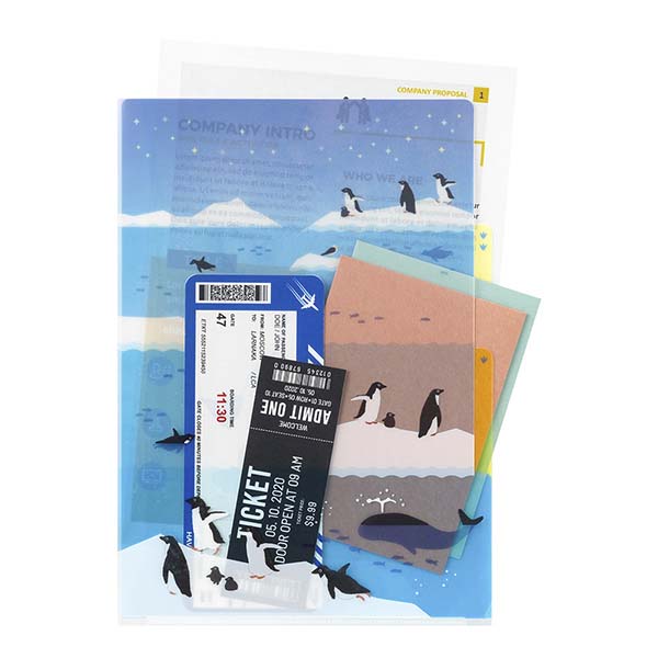 Midori | Portafolios de 3 Compartimentos A4 Sea Creatures