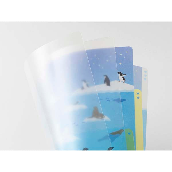 Midori | Portafolios de 3 Compartimentos A4 Sea Creatures