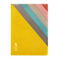 Midori | Portafolios de 5 Compartimentos A4 Stripe Yellow