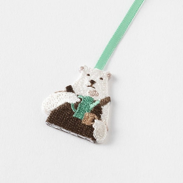 Midori | Punto de Libro Clip Bordado Oso Polar