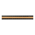 Midori | Regla de Aluminio y Madera 15cm Black