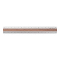 Midori | Regla de Aluminio y Madera 15cm Dark Brown