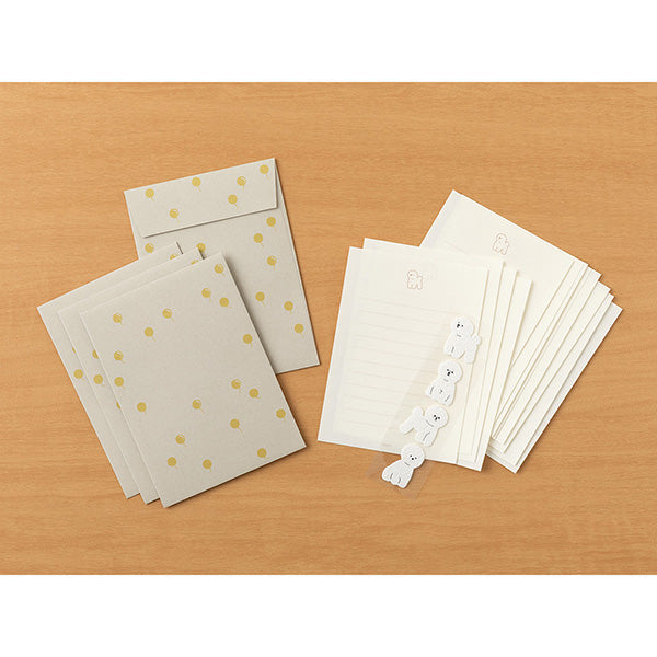 Midori | Set de Cartas Con Pegatinas Bichon Frise
