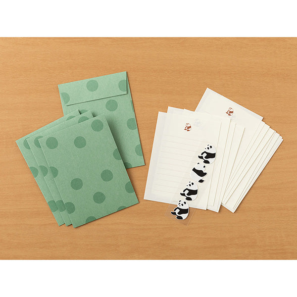 Midori | Set de Cartas Con Pegatinas Panda