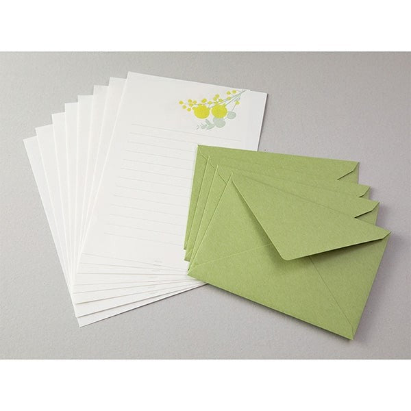 Midori | Set de Cartas Letterpress Bouquet Yellow