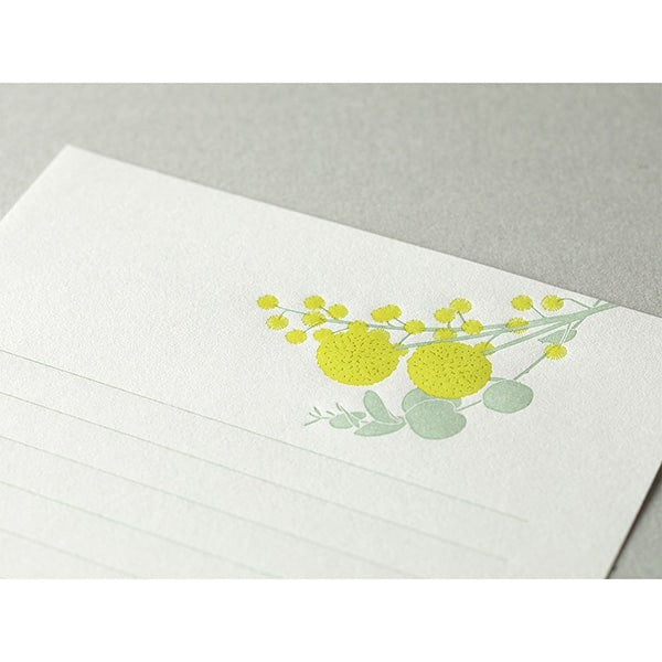 Midori | Set de Cartas Letterpress Bouquet Yellow